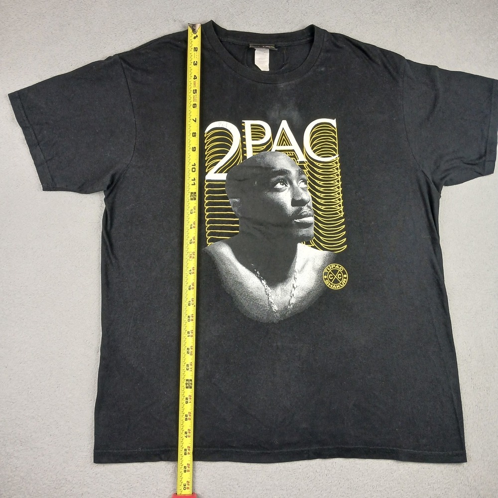 Cross Colours 2Pac T-Shirt Mens Large Black Hip Hop Graphic Tee Streetwear Y2k - Picture 5 of 11